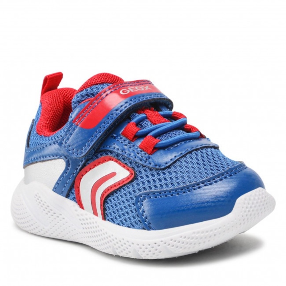 Size 7 Toddler Geox Kids Blue and Red Sneakers
